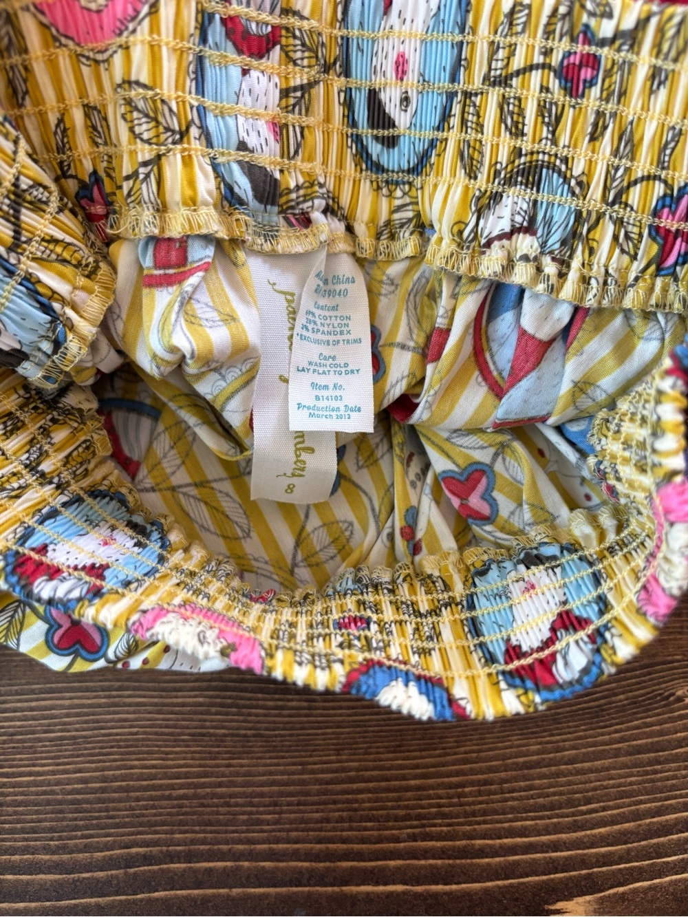 Matilda Jane Yellow Stripe Skirt with Pink and Blue Accents - Picture 4 of 4